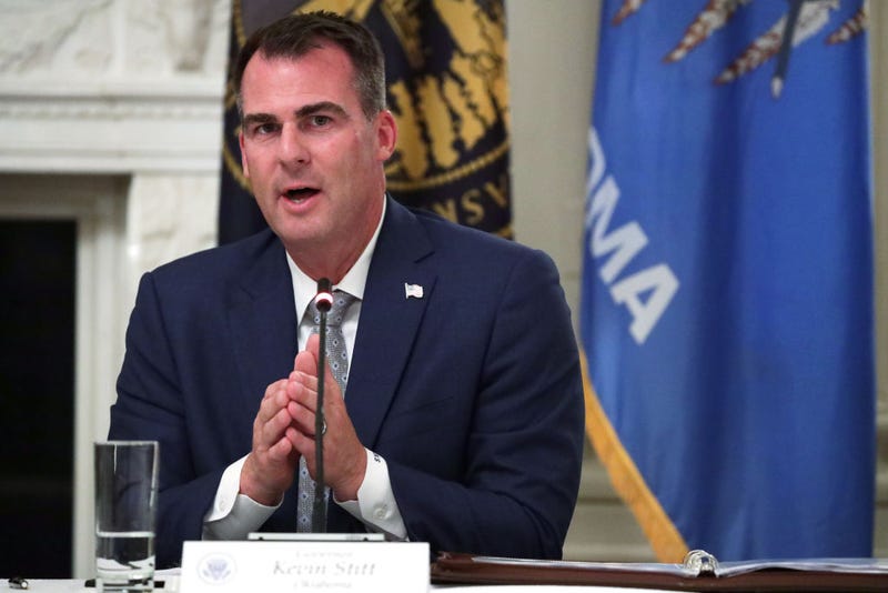 Governor Kevin Stitt (R-OK) speaks during a roundtable at the State Dining Room of the White House June 18, 2020 in Washington, DC.