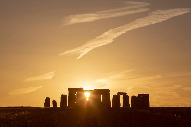 Stonehenge at sunrise. 