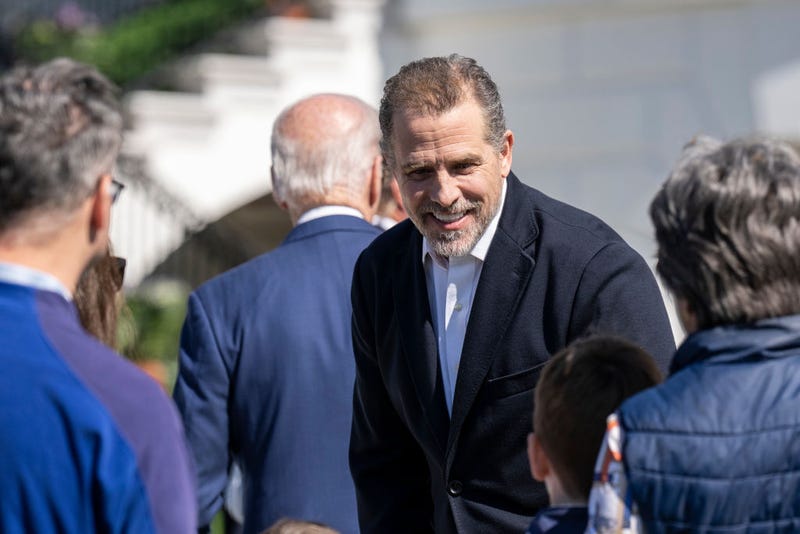 Hunter Biden, U.S. President Joe Biden's son, attends the annual Easter Egg Roll on the South Lawn of the White House on April 10, 2023 in Washington, DC. 