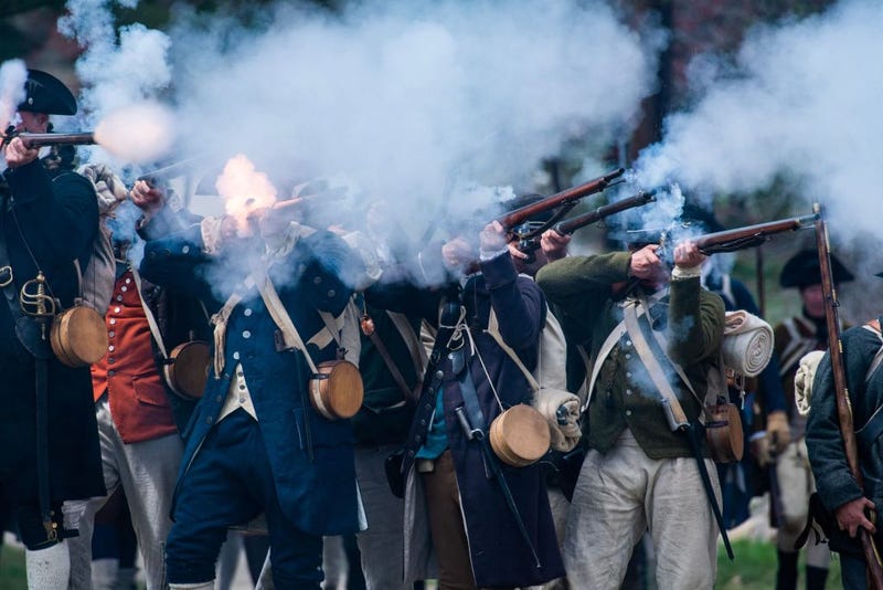 Revolutionary War reenactors