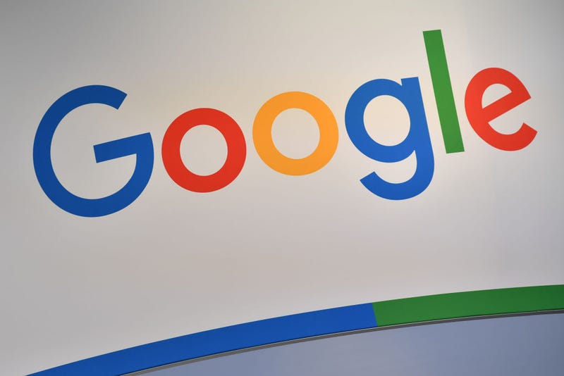 The logo of Google is seen at the 2023 Hannover Messe industrial trade fair on April 17, 2023 in Hanover, Germany. 