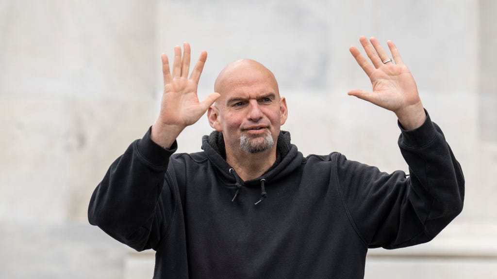 Fetterman addresses conspiracy theory that he has a body double