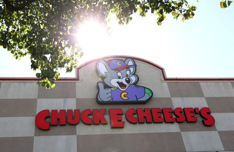 A sign is posted on the exterior of a Chuck E. Cheese's restaurant on June 25, 2020 in Pinole, California.