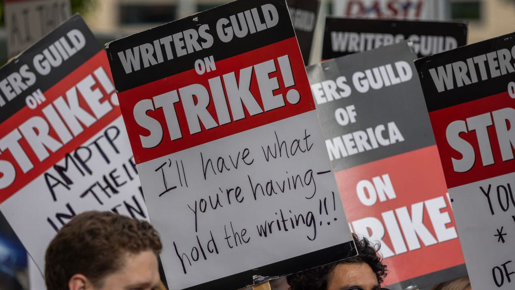 Hollywood writers to strike outside Apple headquarters, retail stores