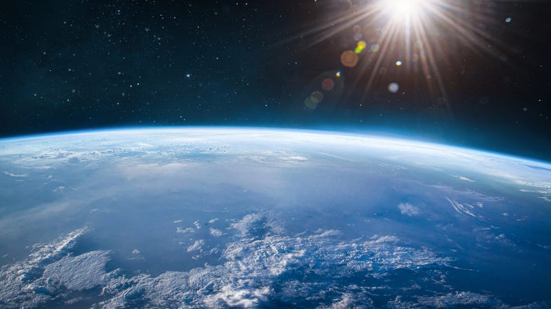 Orbit of planet in space.