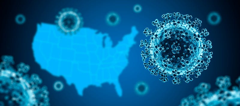 Coronavirus with USA Map
