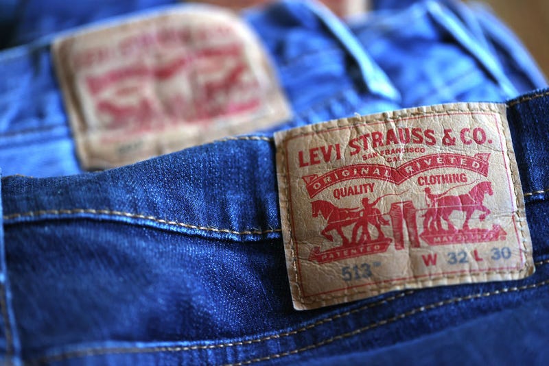 The Levi's logo is displayed on Levi's jeans on July 07, 2020 in San Francisco, California.
