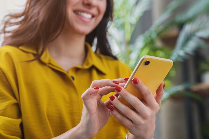 Woman on her phone