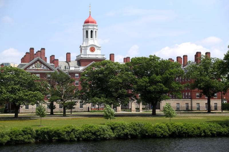 A view of the campus of Harvard University.