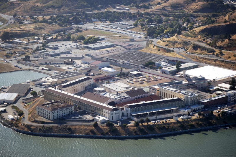 An aerial view San Quentin State Prison on July 08, 2020 in San Quentin, California