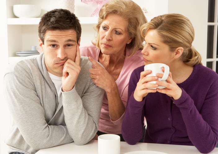 Man with girlfriend's mother