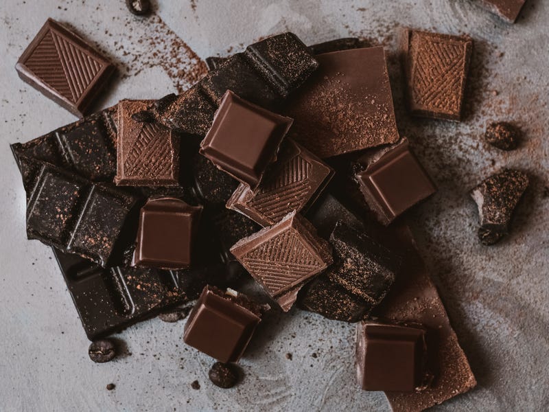 broken up chocolate pieces