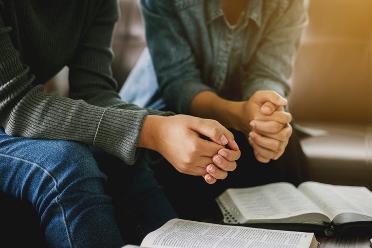 Couple praying