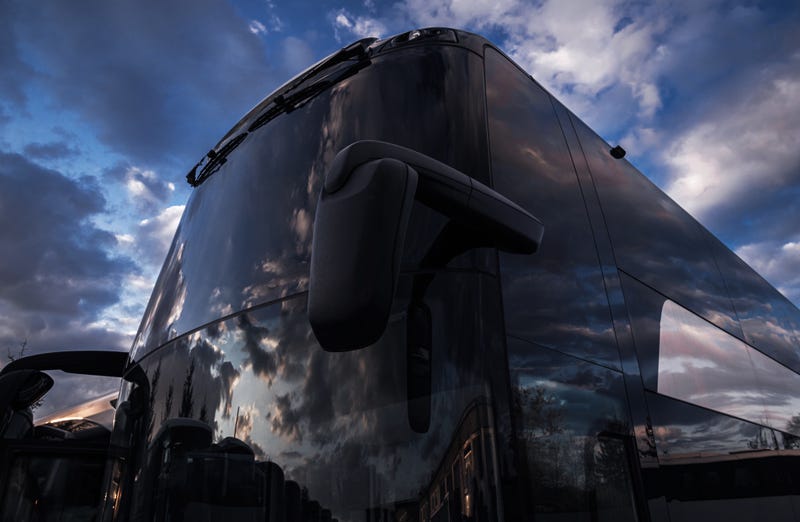 Charter Bus Stock Photo