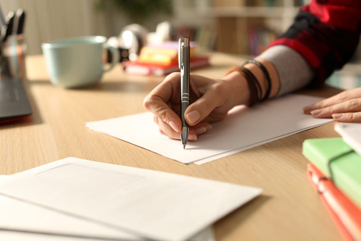 Old-fashioned writing
