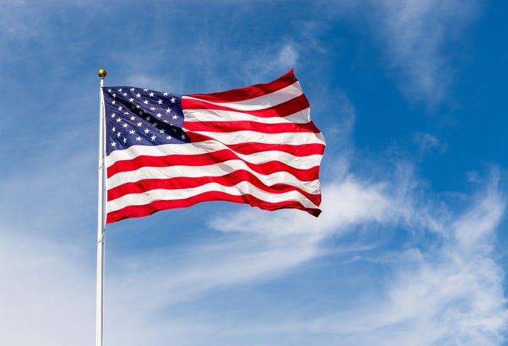 American flag.