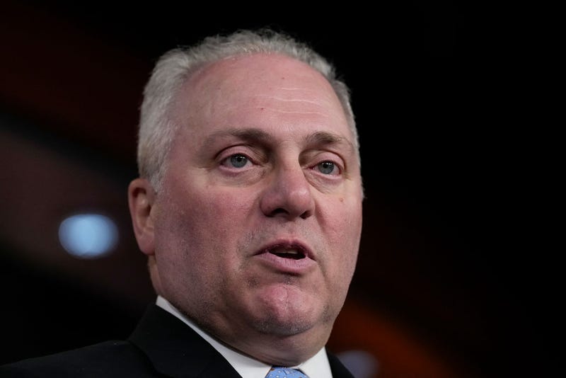 House Majority Leader Steve Scalise (R-LA) speaks during a news conference after a House Republican Caucus meeting at the Capitol on May 30, 2023 in Washington, DC. A vote on the Fiscal Responsibility Act is expected on Wednesday evening in the House. The legislation is the result of a bipartisan debt ceiling deal that has been agreed to between U.S. President Joe Biden and Speaker of the House Kevin McCarthy (R-CA). (Photo by Drew Angerer/Getty Images)