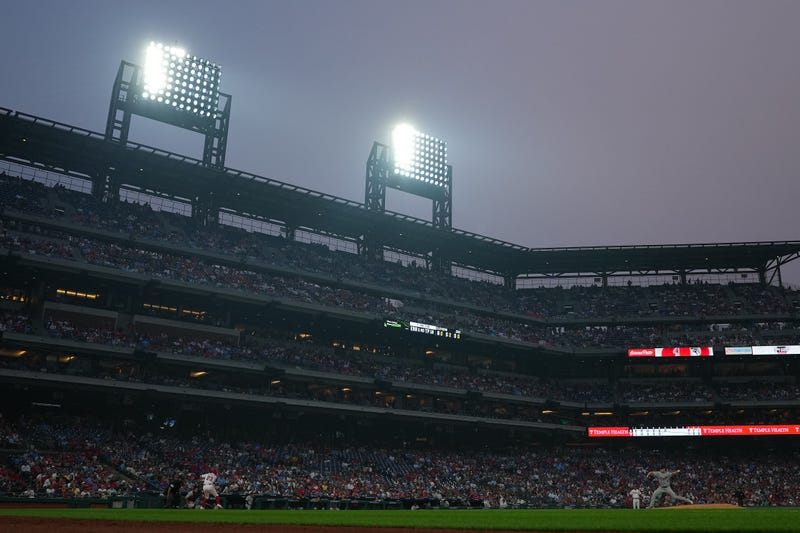 Tyler Holton #87 of the Detroit Tigers delivers to Kody Clemens #23 of the Philadelphia Phillies in the bottom of the sixth inning at Citizens Bank Park on June 6, 2023 in Philadelphia, Pennsylvania. The Phillies defeated the Tigers 1-0.