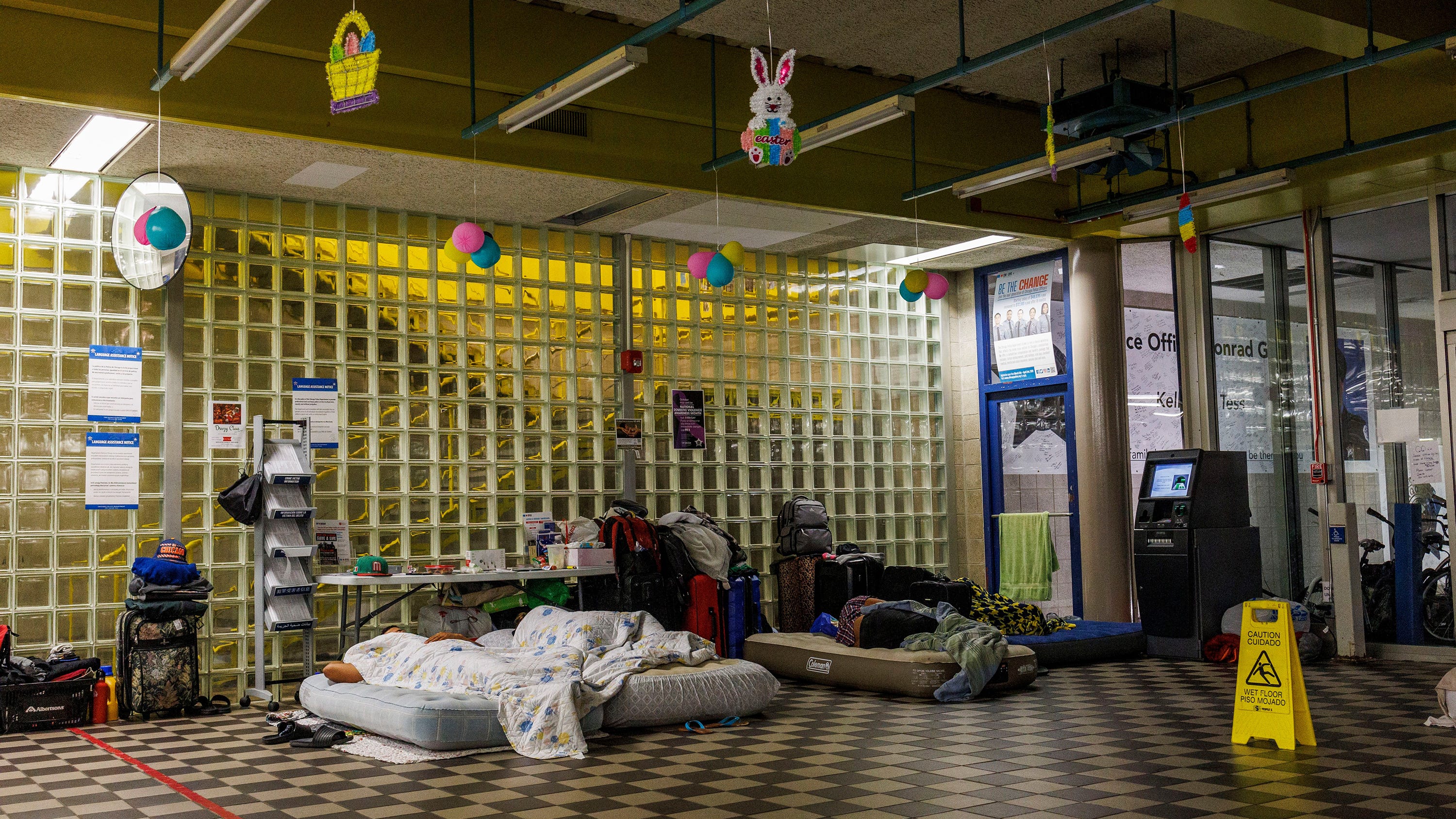 Migrants return to police stations after being removed due to sexual misconduct allegations