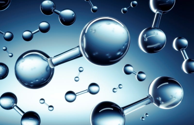 Hydrogen molecules. 