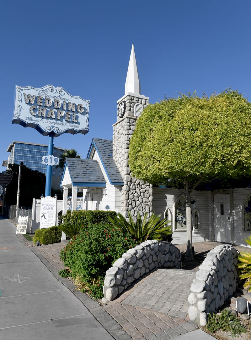 An exterior view of the Graceland Wedding Chapel on July 28, 2020 in Las Vegas, Nevada.