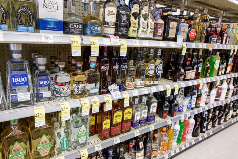 Wall of liquor
