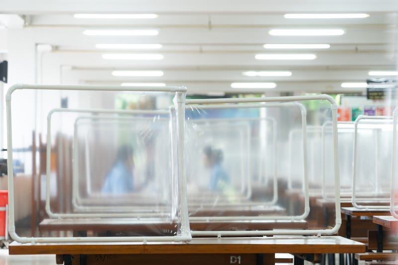Classroom desk barriers