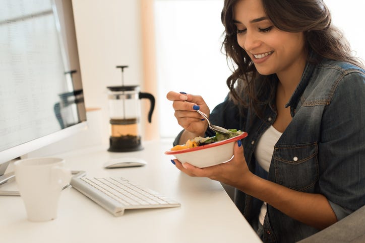 Eating Lunch At Home