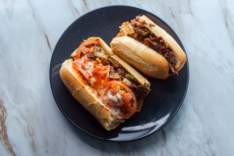 A pair of sandwiches.