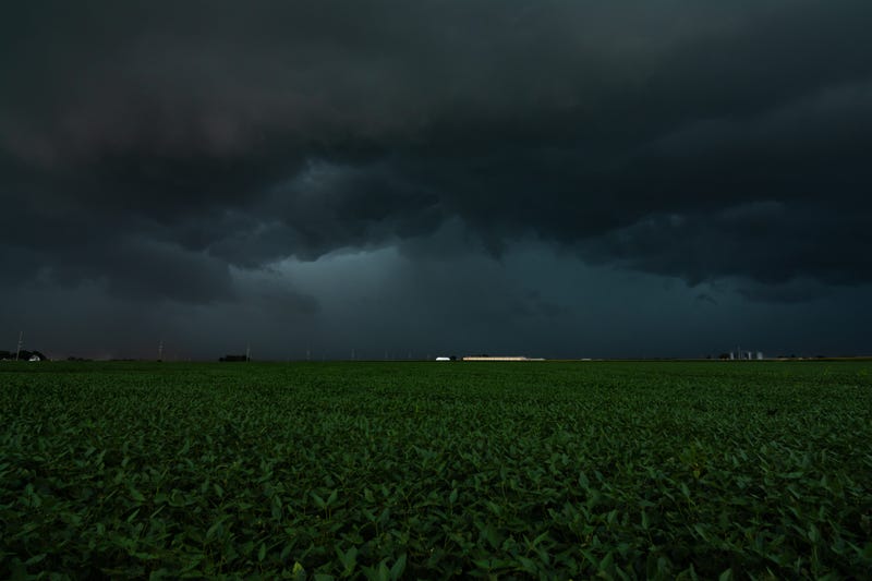 Incoming Derecho moments before it hits Peru, Illinois on August 10, 2020.