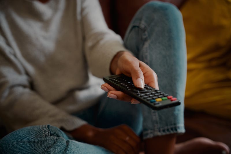 watching television