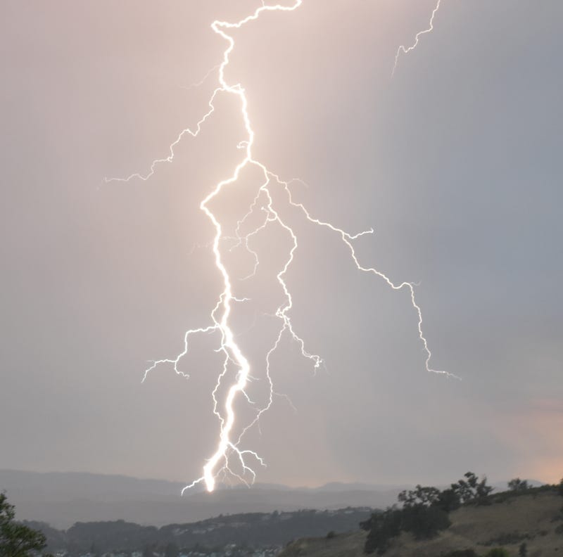 Lightning strike in Northern California.