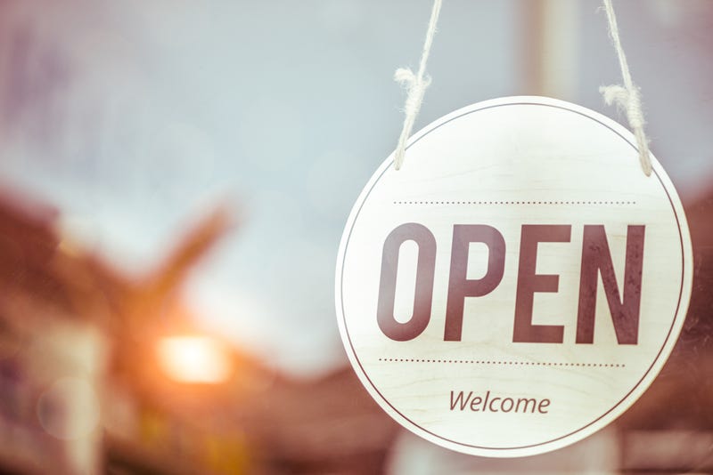 Open sign stock image. 