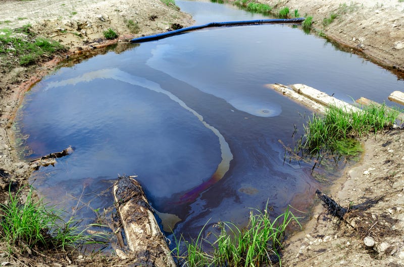 An oil spill