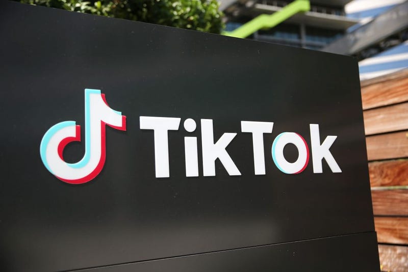 The TikTok logo is displayed outside a TikTok office on August 27, 2020 in Culver City, California.