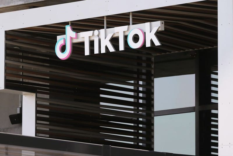 The TikTok logo is displayed outside a TikTok office on August 27, 2020 in Culver City, California. 