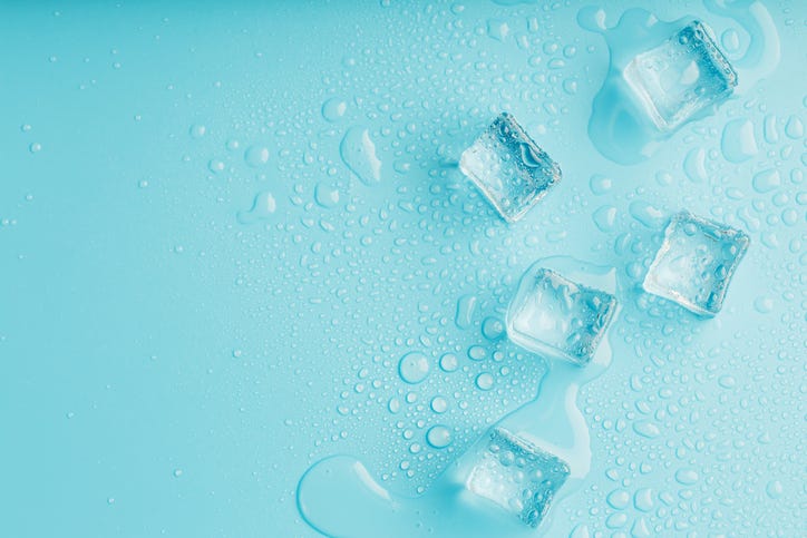 Ice cube. 