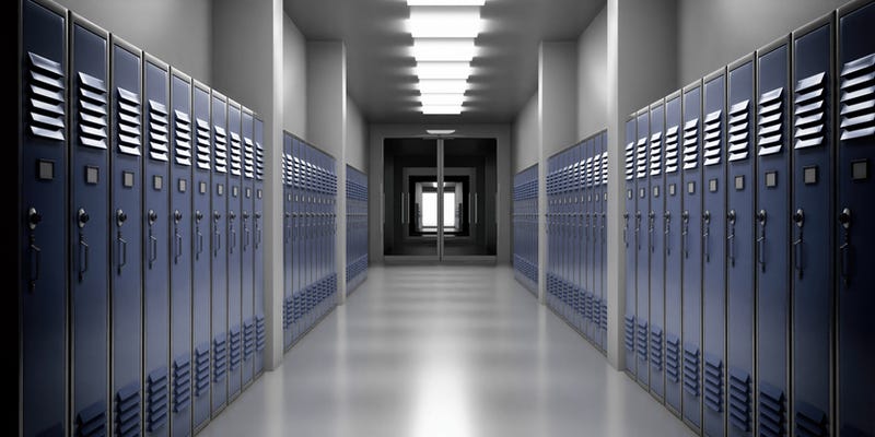 School hallway.
