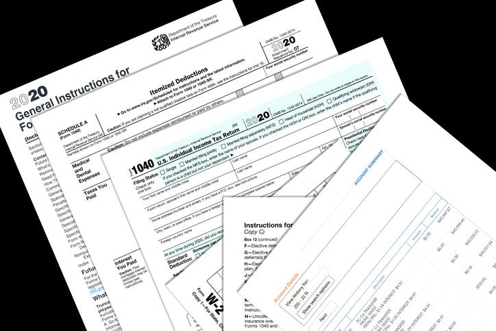 Taxe forms. 