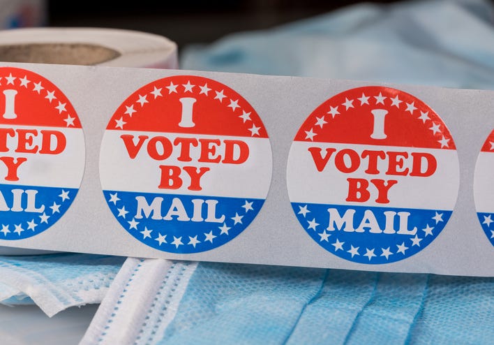 I voted by mail sticker