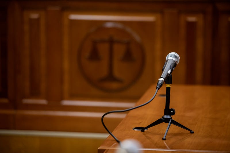 Courtroom witness stand