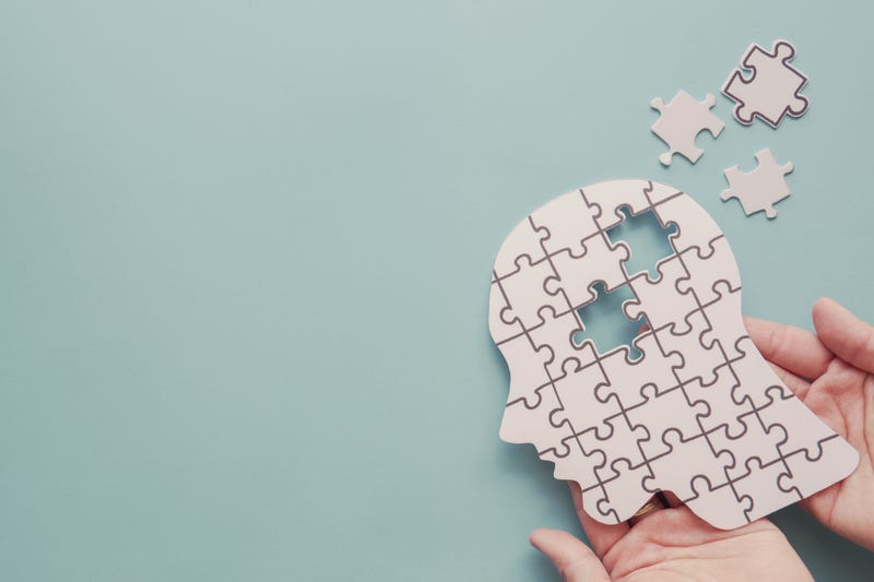 Hands holding a puzzle of a head, depicting mental cognition.