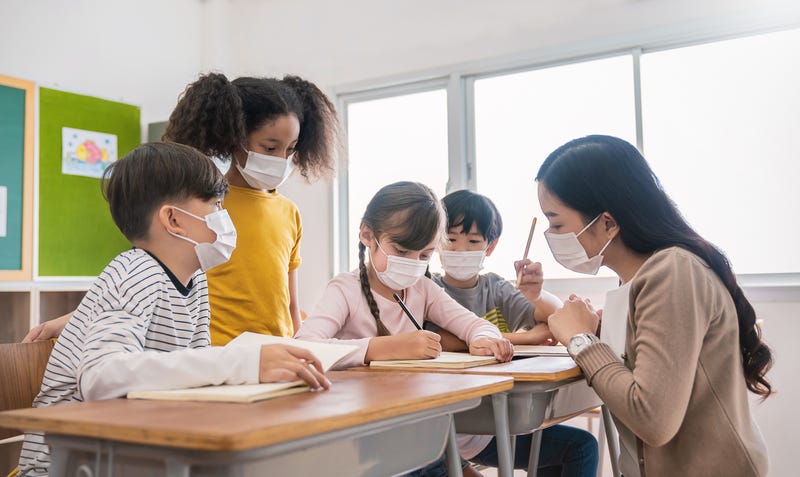 Students in school with covid. 