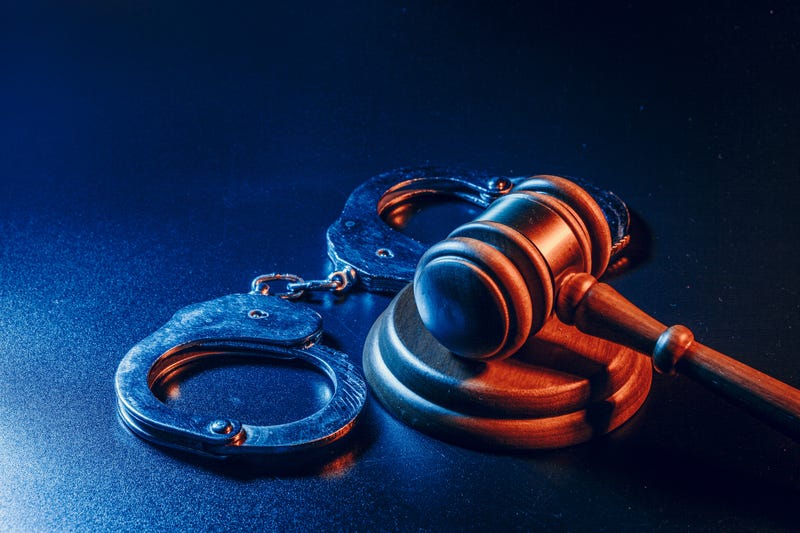 handcuffs and gavel