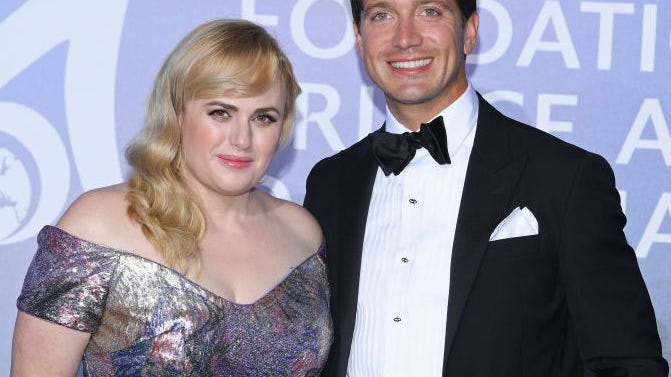 Rebel Wilson and boyfriend Jacob Busch hit the slopes during vacation