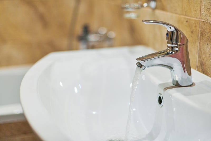 Water flowing in sink