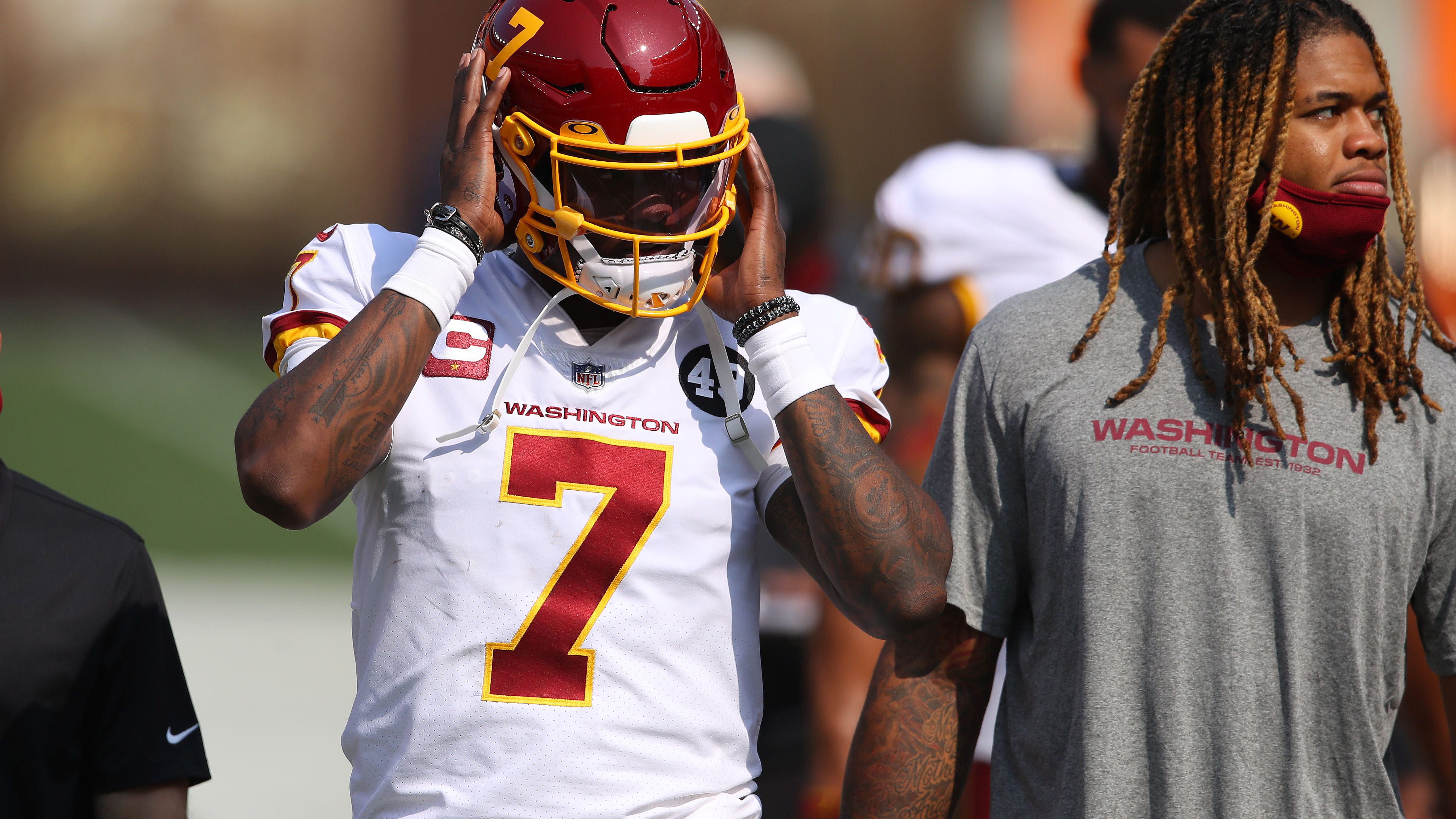 Dwayne Haskins appears to have unfollowed Washington on social media