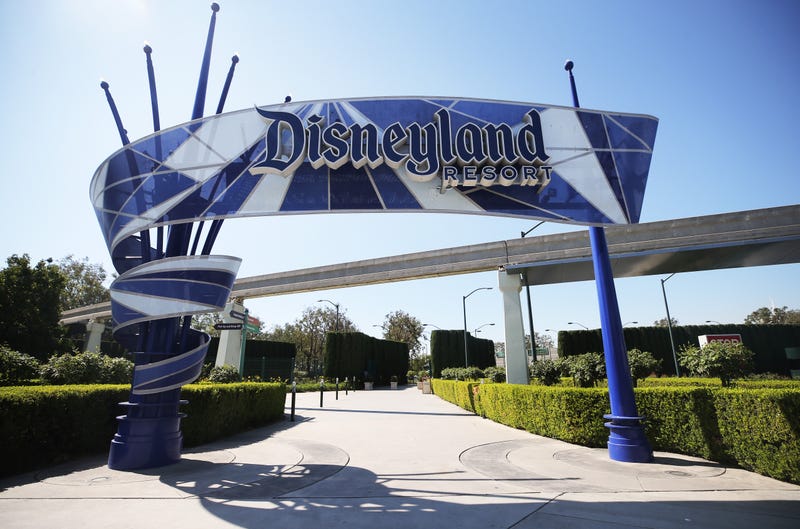 An entrance area to Disneyland stands empty on September 30, 2020 in Anaheim, California.