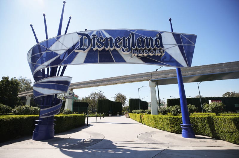 An entrance area to Disneyland stands empty on September 30, 2020 in Anaheim, California.