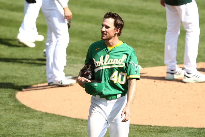Chris Bassitt #40 of the Oakland Athletics.